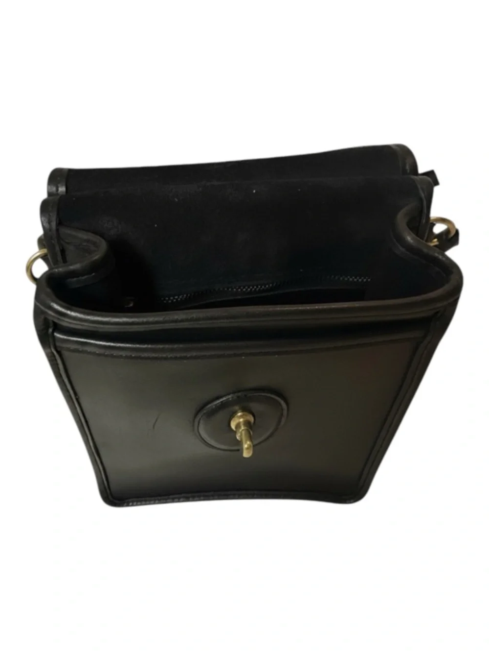 Vintage Coach Murphy Black Leather Crossbody Bag. Style No. 9930. Made in USA - Picture 9 of 16